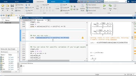Solve for x using the backslash operator. . How to solve for x in matlab